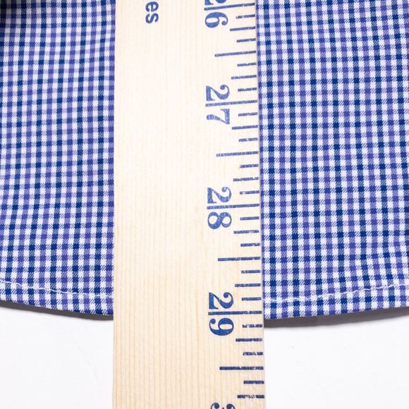 UNTUCKit Performance Shirt Men's Large Wicking Nylon Blue Check Button-Up - Picture 10 of 10